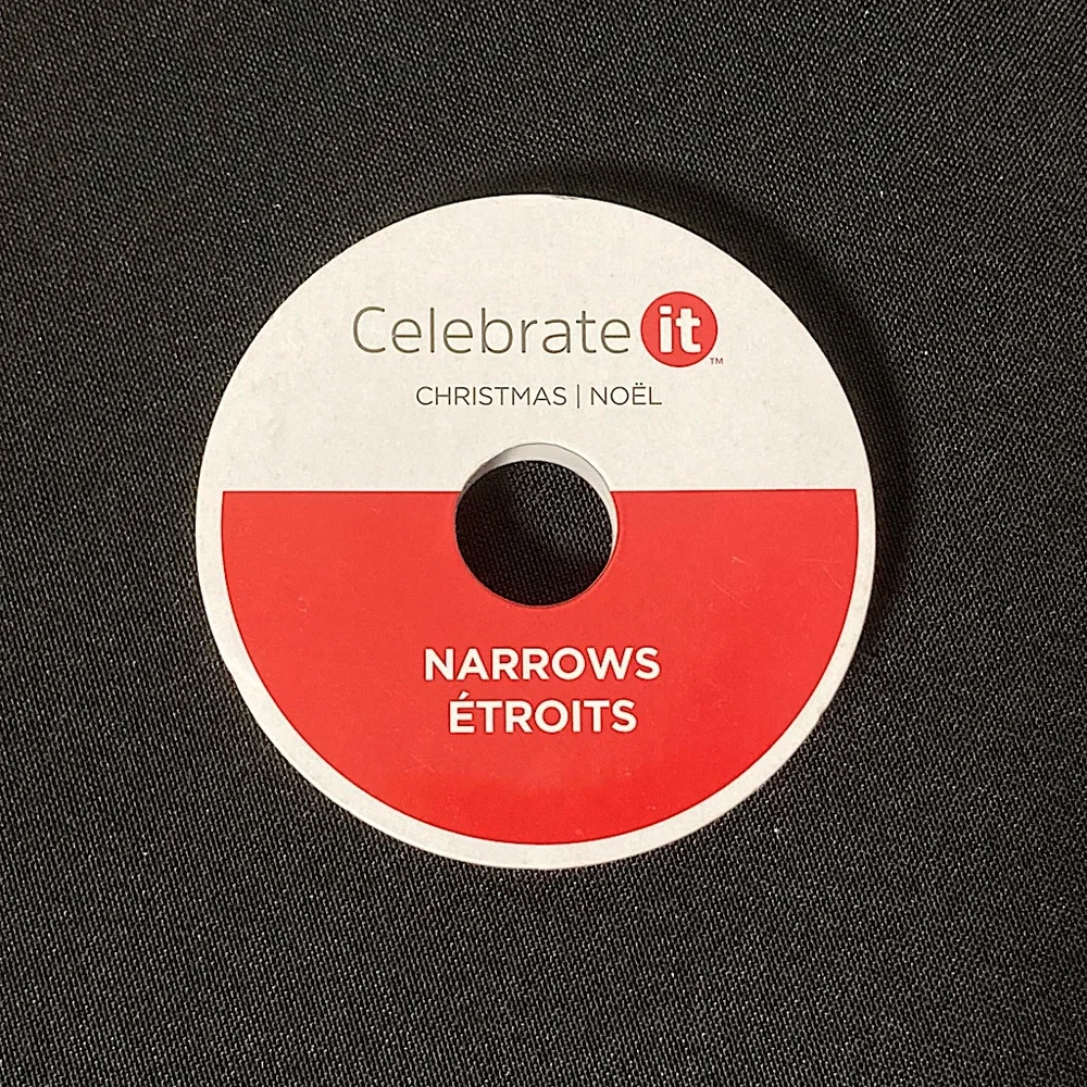 ⭐️ Celebrate It Narrows Metallic Glittery Red Ribbon 3/8” x 108”